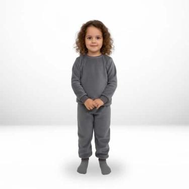 Imagem de Pijama de Inverno Quentinho Infantil Plush/Fleece Diversas Cores - Sup
