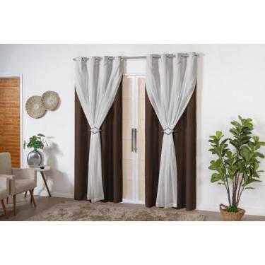 Imagem de Cortina Blackout PVC (plástico) com VOIL e PRESILHA para Sala ou Quart