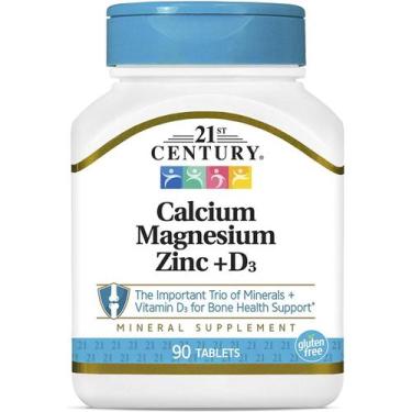 Imagem de Cálcio Magnésio Zinco + D3 90 Comp 21st Century Importado