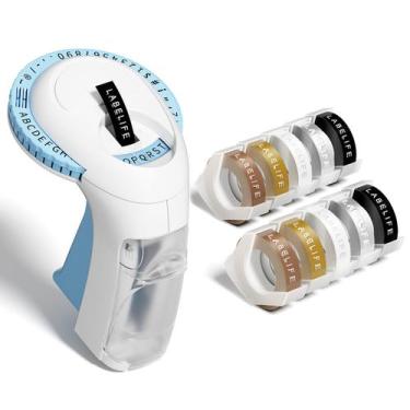 Imagem de Máquina de fazer etiquetas em relevo Labelife Omega S com 10 fitas