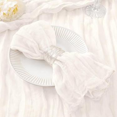 Imagem de Guardanapos de pano DeZerlor Ivory White, pacote com 30, 53x53cm