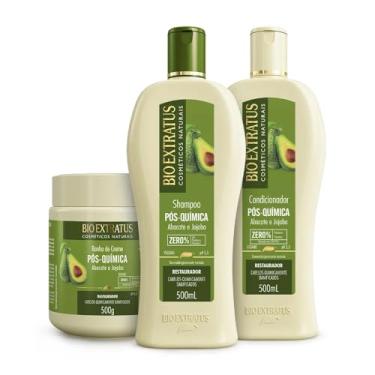 Imagem de Kit Bio Extratus Pós-Química (500mL/g) Shampoo, Condicionador e Banho de Creme