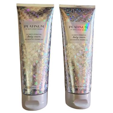 Imagem de Bath & Body Works Creme corporal Platinum Ultimate Hydration 227 g, pacote com 2