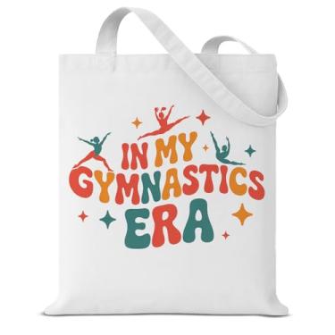 Imagem de Sacola de ginástica para mulheres, meninas, Gymnast in My Gymnastics Era, reutilizável, bolsa de ombro para compras, academia, trabalho, praia, ginasta, presentes