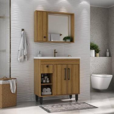 Imagem de Gabinete De Banheiro Com Cuba E Espelheira Multimóveis - MULTIMOVEIS