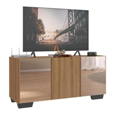 Imagem de Rack Até 32 Polegadas Com Espelhos Mp1079 Rustic preto - MULTIMOVEIS