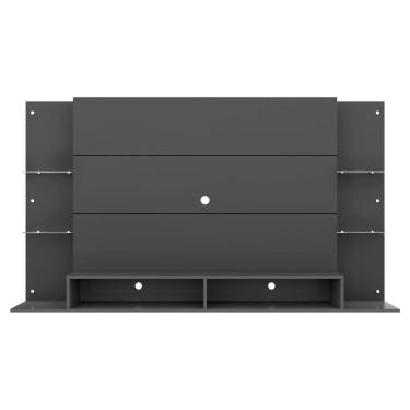 Imagem de Painel Tv 60 com Prateleiras de Vidro Nairóbi Grafite