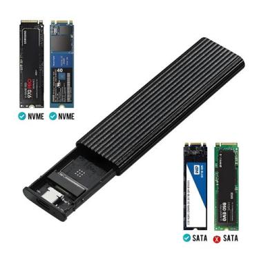 Imagem de Caixa Externa Para Disco Rígido M.2 Em Liga De Alumínio USB C, Protoco