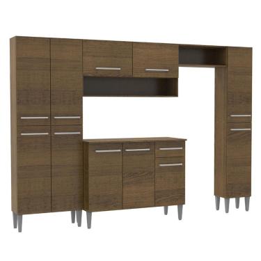 Imagem de Cozinha Completa Emilly Rustic com Armário e Balcão Madesa