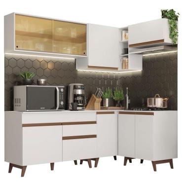 Imagem de Cozinha Completa de Canto Branco Reims Madesa