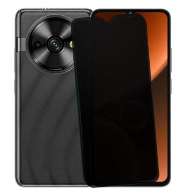 Imagem de MAOUICI Vidro temperado para Oukitel C59/Oukitel C60/C60 Pro/C61/C61 Pro Protetor de tela de privacidade (6,9 polegadas), película transparente anti-impressão digital HD de dureza 9H [2 unidades]