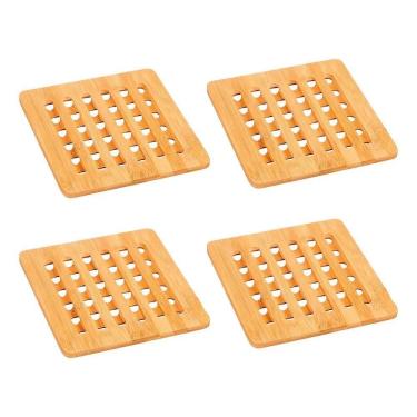 Imagem de 2X Kit 4 Descanso De Panelas Quente Sopeira Apoio Mesa Em Ba