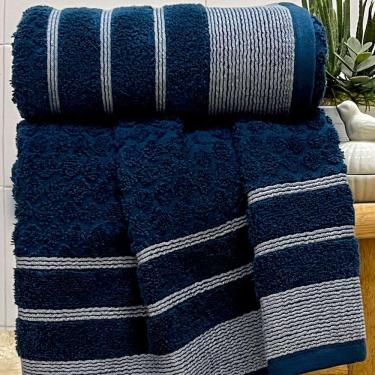 Imagem de Toalha Banhão Treviso Fio Penteado 80x150 Marinho