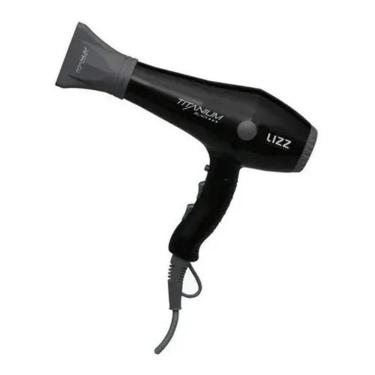 Imagem de 2X Secador De Cabelo Lizz Titanium Black Preto E Cinza Cor P