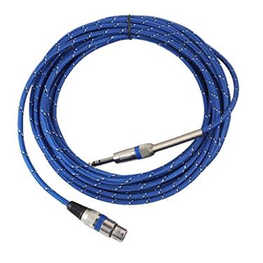 Imagem de Xiaojikuaipao Cabo XLR premium para TRS macho para fêmea 6,35 mm 1/4 polegada conector estéreo trifásico - design de liga de zinco de alta resistência - qualidade de som impecável para estúdio, 1 m