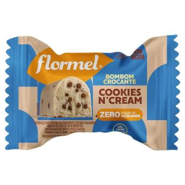 Imagem de Bombom Crocante Cookies N' Cream Flormel Zero Açucar 12g