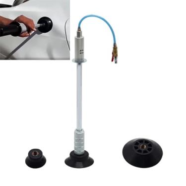 Imagem de CiCixixi Extrator de amassado pneumático pneumático para painel de carroceria de carro, reparo de amassado sem pintura, martelo deslizante de aço com 3 ventosas 8 cm 11,9 cm 15,5 cm kit de reparo de