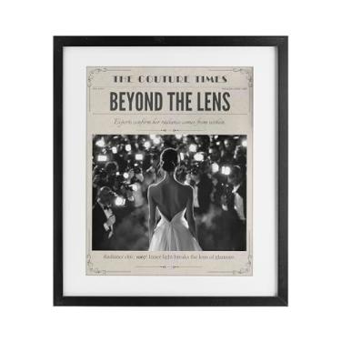 Imagem de Stupell Industries The Couture Times Magazine Impressão emoldurada preta sob vidro, design por A Barefoot Stylist, 40,6 x 33,5 cm
