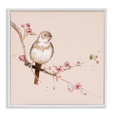 Imagem de Stupell Industries Sweetest Brown Bird White Framed Giclee Art, design por Lisa Wehmeyer, 12 x 12