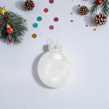 Imagem de Generic 1 peça de enfeites de bolas de Natal transparente sem laço PTE transparente 8 cm