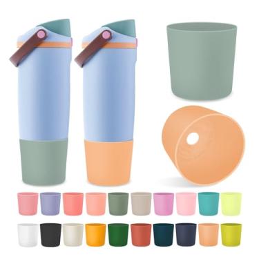 Imagem de Kaitiaki 2 peças de bota superior de silicone para Owala 1,134 g 850 g FreeSip Sway Tumblers, acessórios de manga inferior de garrafa antiderrapante para a maioria dos suportes de copo de carro, livre