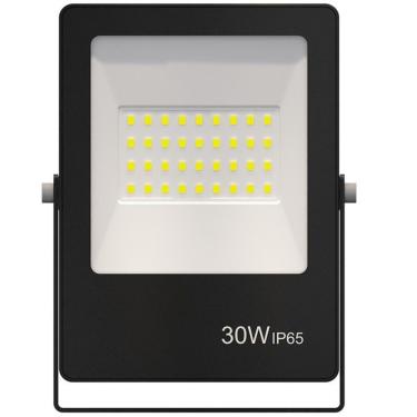 Imagem de Refletor Led Ultrafino Bivolt Preto 6500k 30 Watts - 9381 - Gaya