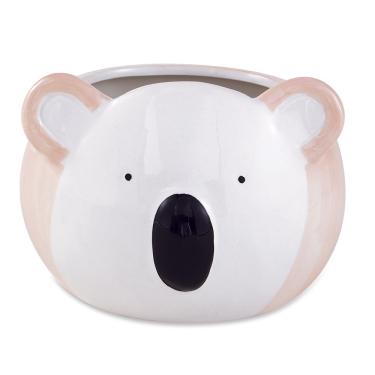 Imagem de Cachepot "Coala" Em Ceramica Branco e Rose 11,5x16 cm M02 - D'Rossi