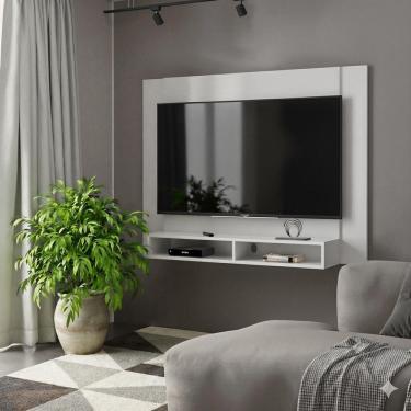Imagem de Painel Tv 43 Polegadas Suspenso Com Nichos Bonsai - Branco
