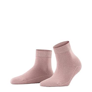 Imagem de FALKE Meias femininas Light W Hp para carinho de algodão merino lã preta cinza rosa branco 1 par, Rosa (jacarandá 8490), 8-10.5