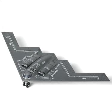 Imagem de NUOTIE Quick Build B-2 Spirit Military Aircraft Model 1/200 USAF Stealth Strategic Heavy Bomber Plastic Building Airplane Kit para presente e coleção (20 peças)