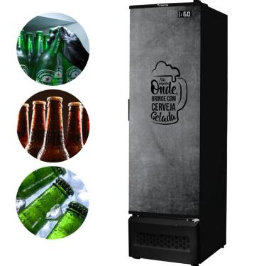 Imagem de Cervejeira Vertical Conservador 284 Litros Frost Free Porta Cega Adesivada VCFC284C Fricon