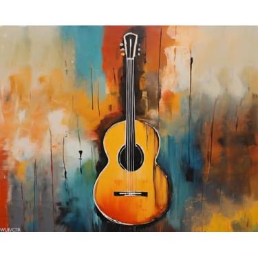 Imagem de Kit de pintura a óleo em tela DIY Paint by Numbers para adultos com pincéis, pigmento acrílico, pintura de desenho 40,6 x 50,8 cm