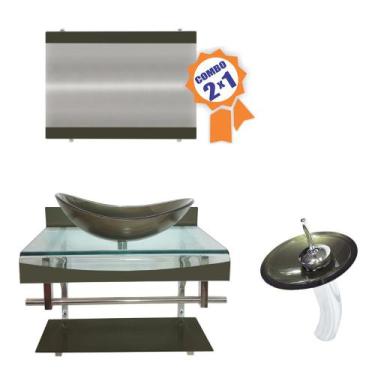 Imagem de Combo 2 em 1 - Gabinete 70cm Holanda + Torneira Ibiza - EKASA, Ouro En