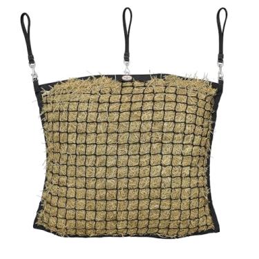 Imagem de Paris Tack Rede de feno sem nós XL – 122 x 76 cm, aberturas de 5 cm, macia para focinetes, com 3 tiras ajustáveis para pendurar em cerca ou barraca