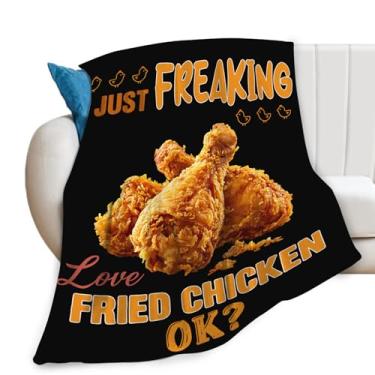 Imagem de Cobertor de comida de frango frito, cobertor de flanela de nugget de frango, cobertor aconchegante de lã macia e deliciosa comida presente para crianças sofá-cama 127 cm x 101 cm