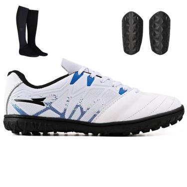 Imagem de Kit Futebol Society com Chuteira + Meião + Caneleira Adulta-Masculino