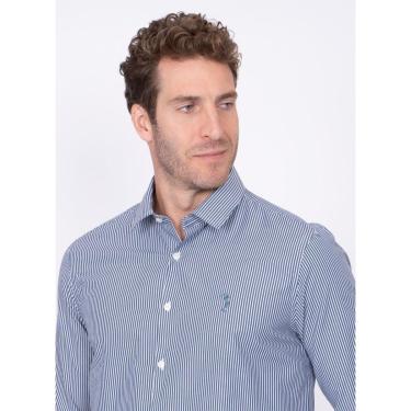 Imagem de Camisa Aleatory Listrada Manga Longa Equal Azul-Masculino