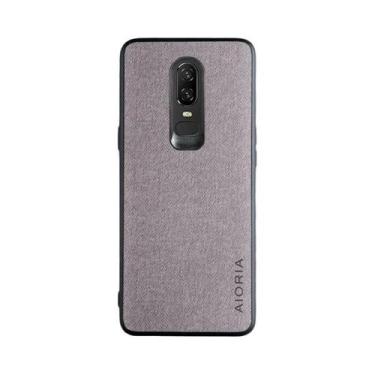 Imagem de Capa De Couro Têxtil Para Oneplus 6, Capa De Proteção Para Câmera Em T