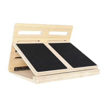 Imagem de Vaveren Placa de equilíbrio para bezerro, placa inclinada, portátil, versátil, alongamento de perna de madeira, placa inclinada para esportes, treino,