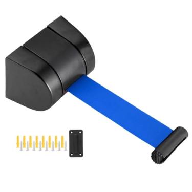 Imagem de HGTRH Barreira retrátil montada na parede, sistema de orientação de pessoas com design de fivela de plástico de engenharia ABS, trama simples para lojas de varejo, aeroportos, bancos D 4 furos 5M