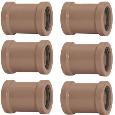 Imagem de Luva De Correr 40Mm Pvc Encanamento Conexão Kit 06 Un