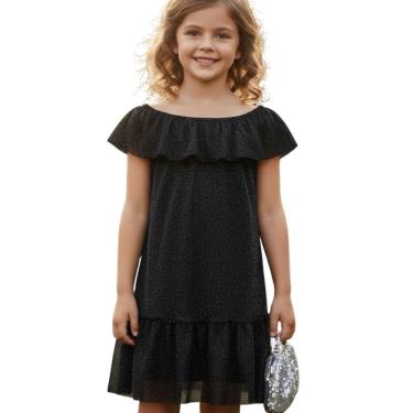 Imagem de Vestido Infantil Preto Shine com Glitter Trick Nick Festa
