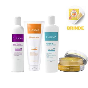 Imagem de Kit sabonete , loção tonica, esfoliante e máscara facial golden e brin