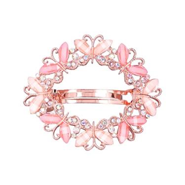 Imagem de Grampos de cabelo strass embelezados grampos de cabelo de fada kawaii requintado lindo formato decoração de cabelo para mulheres meninas casamentos festas liga resina strass 3 (299 rosa)