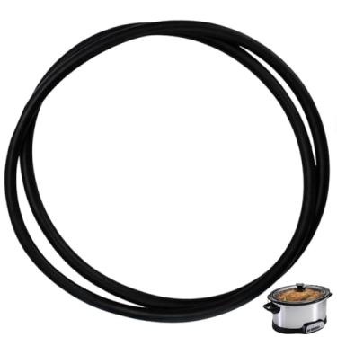 Imagem de Alça de borracha preta para tampa com trava de 6,7,8 litros panela panela de panela de panela de cozimento lento branco