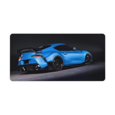 Imagem de FoRes Blue Static JDM Car Sup Classic Cool Large Gaming Mouse Pads antiderrapante base de borracha tapete de mesa laptop acessórios de computador suprimentos bloco de escrita para escritório casa 30 x