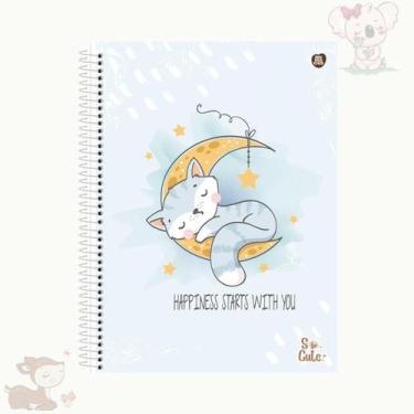 Imagem de Caderno espiral universitário 10 matérias 160 folhas So Cute - Animati