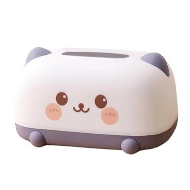 Imagem de ＫＬＫＣＭＳ Porta-lenços de papel com desenho animado fofo, porta-toalhas de papel, porta-lenços faciais, estojo para guardanapos para sala de estar, dormitório, Roxo