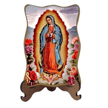 Imagem de Porta Retrato Nossa Senhora de Guadalupe Madeira - SJO Artigos Religio