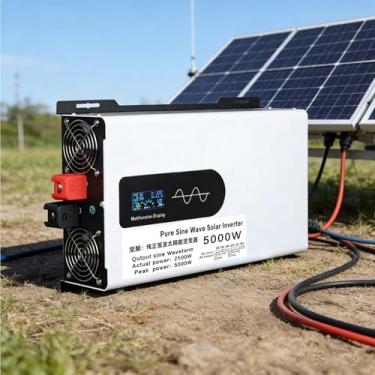 Imagem de 12v to 110v,Inversor de onda senoidal pura 5000W 12V 24V 48V 60V 72V DC para 110V 230V Conversor AC, inversor de energia para caminhão, RV, inversor de energia solar fora da rede